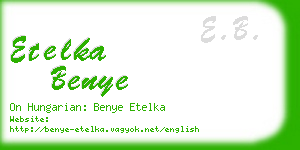 etelka benye business card